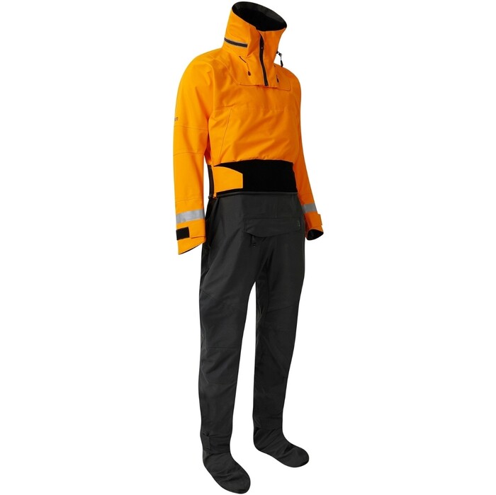 2024 Typhoon Mens Sea Kayak Hinge Entry Drysuit 100200-0016 - Tangerine / Grey